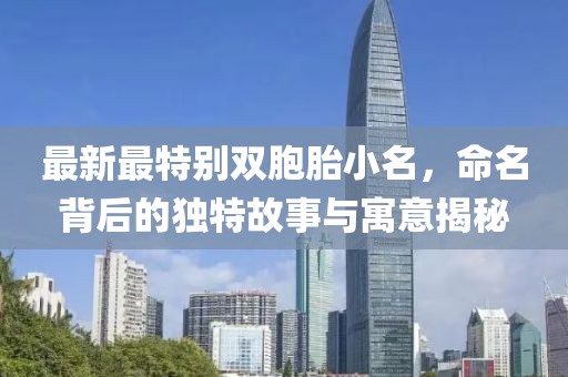 最新最特別雙胞胎小名，命名背后的獨(dú)特故事與寓意揭秘