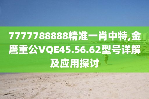 7777788888精準(zhǔn)一肖中特,金鷹重公VQE45.56.62型號詳解及應(yīng)用探討