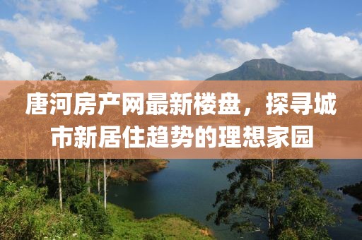 唐河房產(chǎn)網(wǎng)最新樓盤，探尋城市新居住趨勢(shì)的理想家園