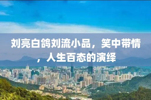 劉亮白鴿劉流小品，笑中帶情，人生百態(tài)的演繹