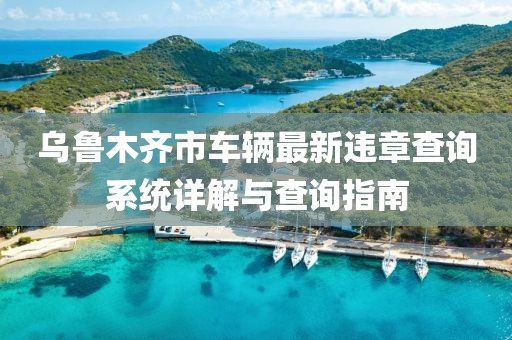烏魯木齊市車輛最新違章查詢系統(tǒng)詳解與查詢指南