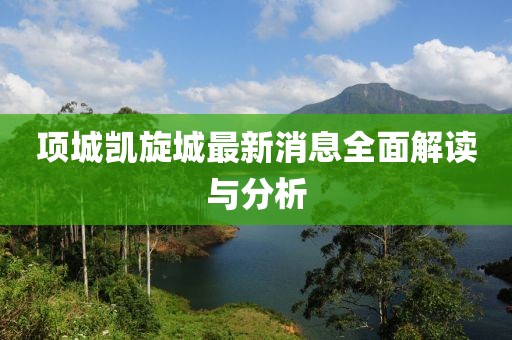 項(xiàng)城凱旋城最新消息全面解讀與分析