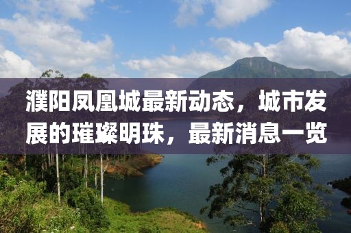 濮陽鳳凰城最新動態(tài)，城市發(fā)展的璀璨明珠，最新消息一覽