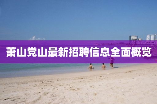 蕭山黨山最新招聘信息全面概覽