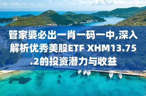管家婆必出一肖一碼一中,深入解析優(yōu)秀美股ETF XHM13.75.2的投資潛力與收益