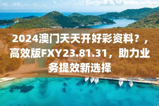 2024澳門天天開好彩資料？,高效版FXY23.81.31，助力業(yè)務(wù)提效新選擇