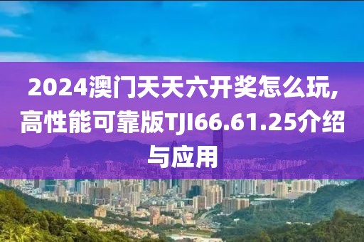 2024澳門天天六開獎怎么玩,高性能可靠版TJI66.61.25介紹與應(yīng)用