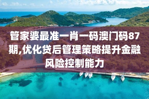 管家婆最準(zhǔn)一肖一碼澳門碼87期,優(yōu)化貸后管理策略提升金融風(fēng)險控制能力