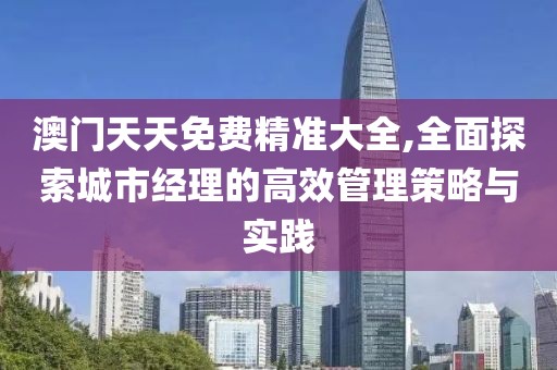 澳門天天免費(fèi)精準(zhǔn)大全,全面探索城市經(jīng)理的高效管理策略與實(shí)踐