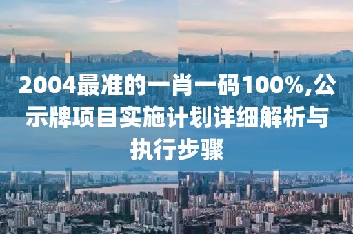 2004最準的一肖一碼100%,公示牌項目實施計劃詳細解析與執(zhí)行步驟