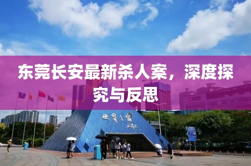 東莞長安最新殺人案，深度探究與反思