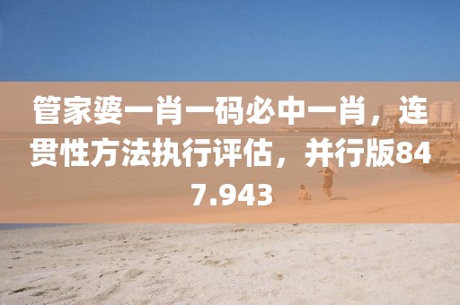 管家婆一肖一碼必中一肖，連貫性方法執(zhí)行評(píng)估，并行版847.943