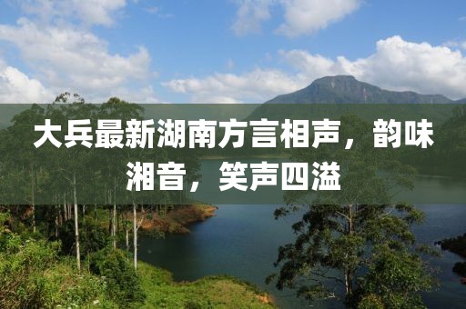 大兵最新湖南方言相聲，韻味湘音，笑聲四溢