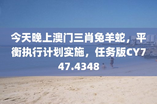 今天晚上澳門三肖兔羊蛇，平衡執(zhí)行計劃實施，任務版CY747.4348