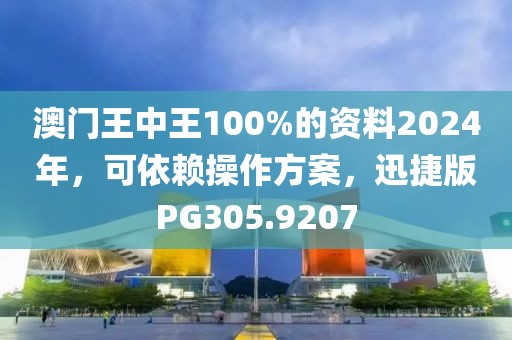 澳門王中王100%的資料2024年，可依賴操作方案，迅捷版PG305.9207