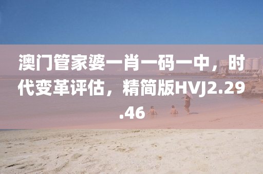 澳門管家婆一肖一碼一中，時(shí)代變革評(píng)估，精簡(jiǎn)版HVJ2.29.46