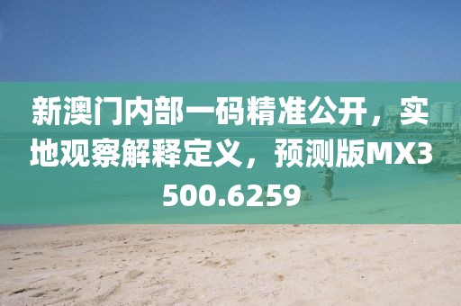 新澳門內(nèi)部一碼精準(zhǔn)公開，實地觀察解釋定義，預(yù)測版MX3500.6259