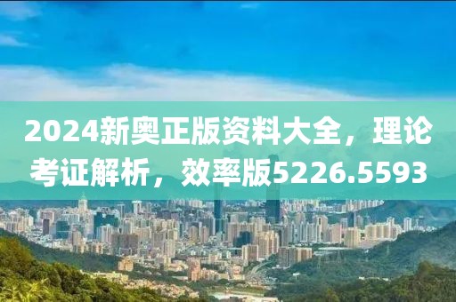 2024新奧正版資料大全，理論考證解析，效率版5226.5593