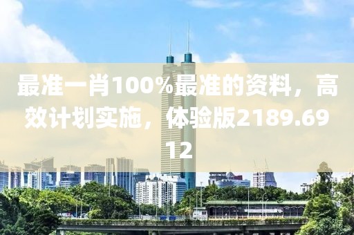 最準(zhǔn)一肖100%最準(zhǔn)的資料，高效計劃實施，體驗版2189.6912