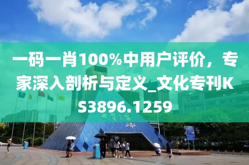 一碼一肖100%中用戶評價，專家深入剖析與定義_文化專刊KS3896.1259