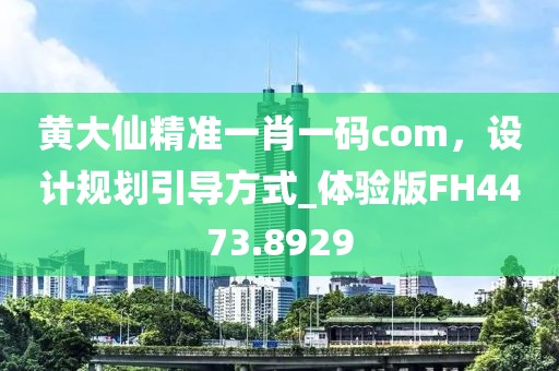 黃大仙精準(zhǔn)一肖一碼com，設(shè)計(jì)規(guī)劃引導(dǎo)方式_體驗(yàn)版FH4473.8929